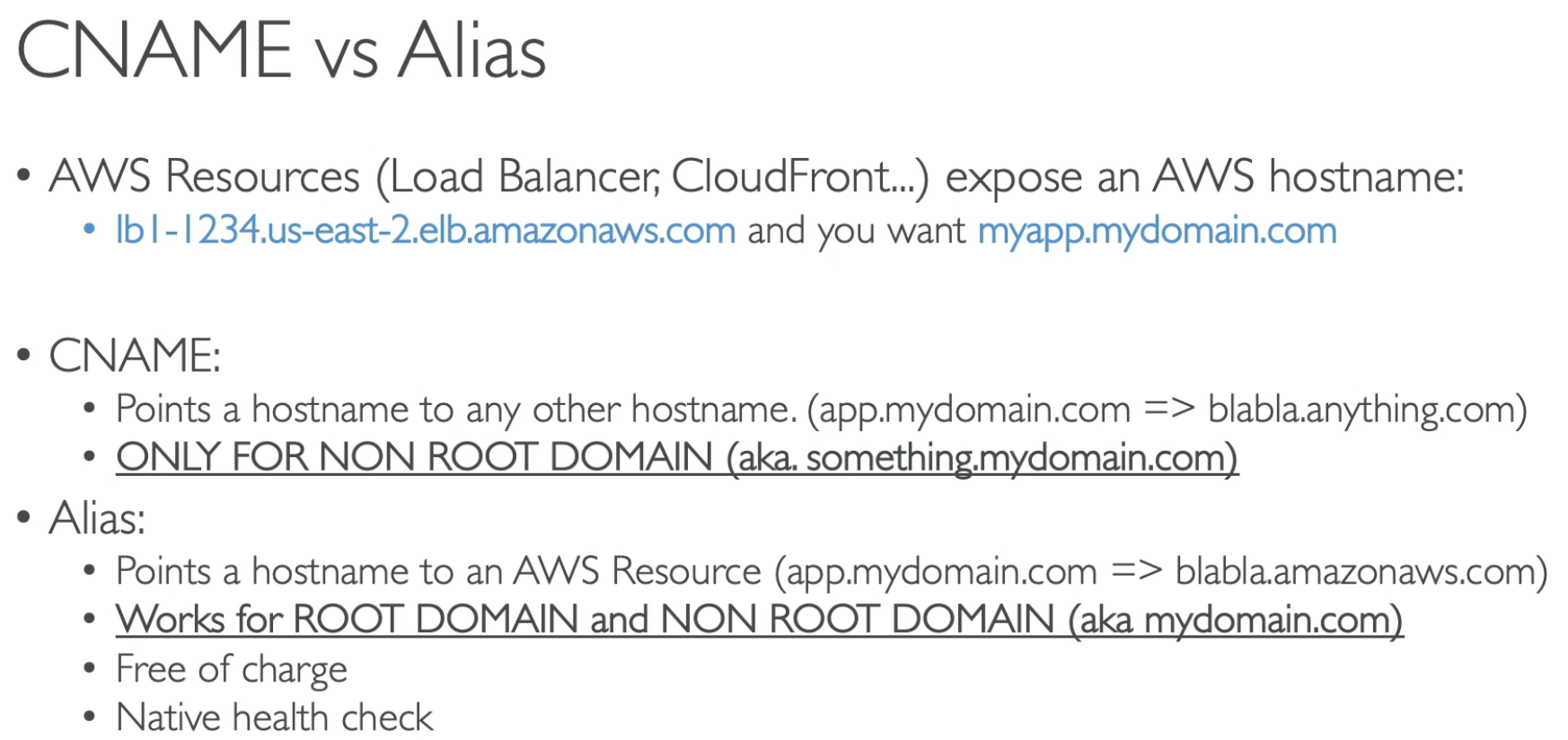 CNAME and Alias